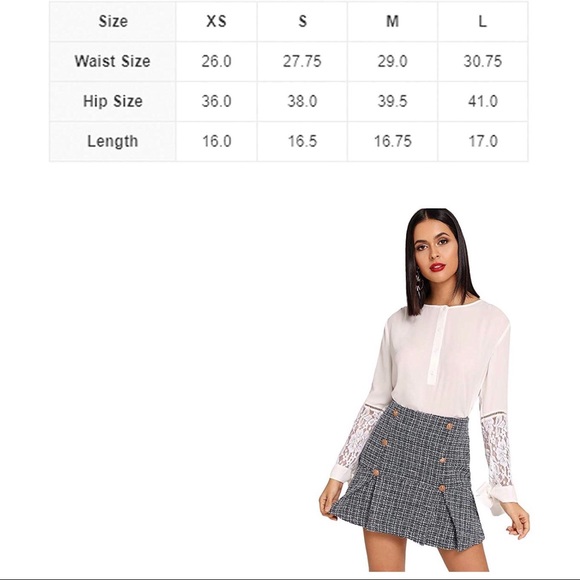 Ruffle Hem  A Line Mini Plaid Skirt - Picture 5 of 6